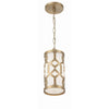 Crystorama Jennings 6.25'' Pendant in Aged Brass - Additional View