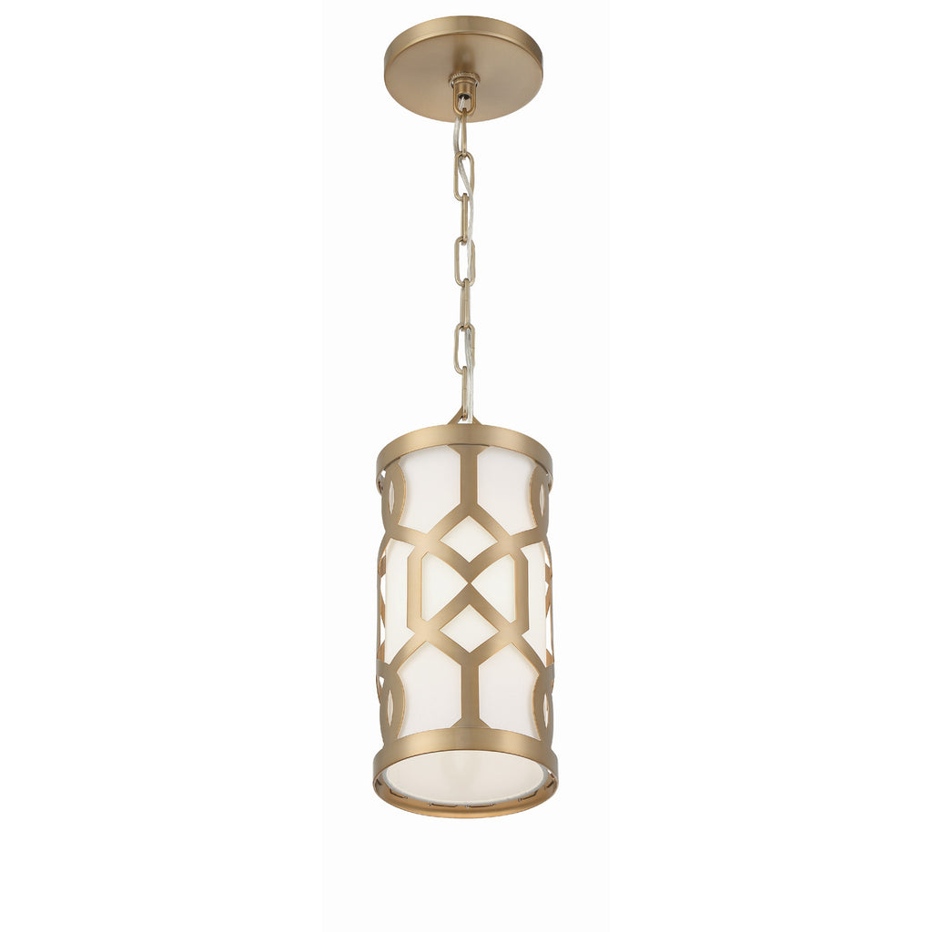 Crystorama Jennings 6.25'' Pendant in Aged Brass - Additional View