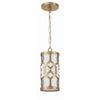 Crystorama Jennings 6.25'' Pendant in Aged Brass - Additional View