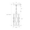 Crystorama Jennings 6.25'' Pendant - Product Dimensions