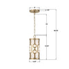 2260-AG Jennings 6.25'' Pendant | Dimensions Image