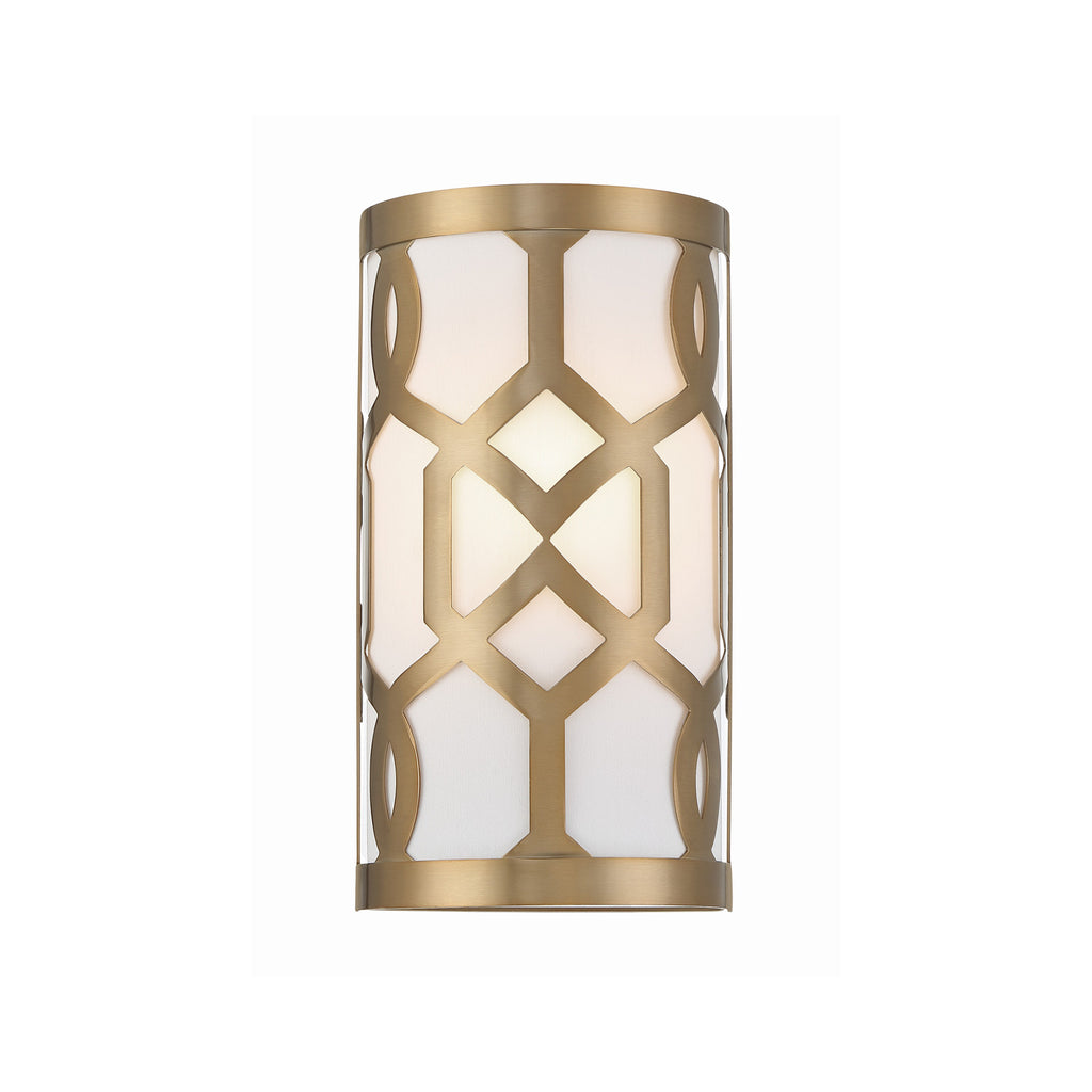 Crystorama Jennings 6.5'' Sconce in Aged Brass - Front View