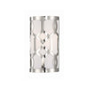 Crystorama Jennings 6.5'' Sconce in Polished Nickel - Front View