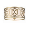 Crystorama Jennings 16.25'' Flush Mount in Aged Brass - Front View