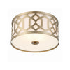 Crystorama Jennings 16.25'' Flush Mount in Aged Brass - Additional View