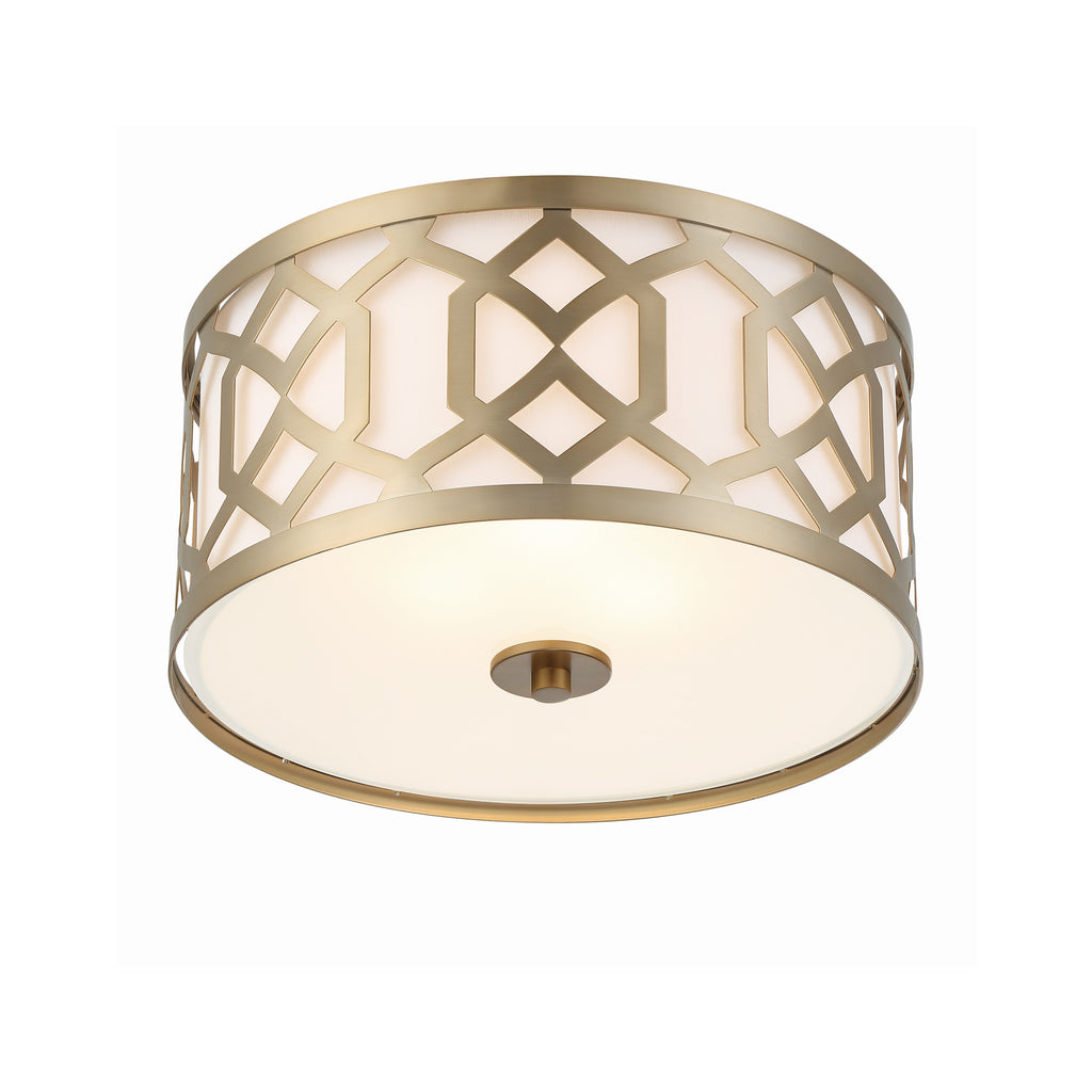 Crystorama Jennings 16.25'' Flush Mount in Aged Brass - Additional View