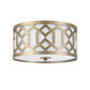 Crystorama Jennings 16.25'' Flush Mount in Aged Brass - Additional View
