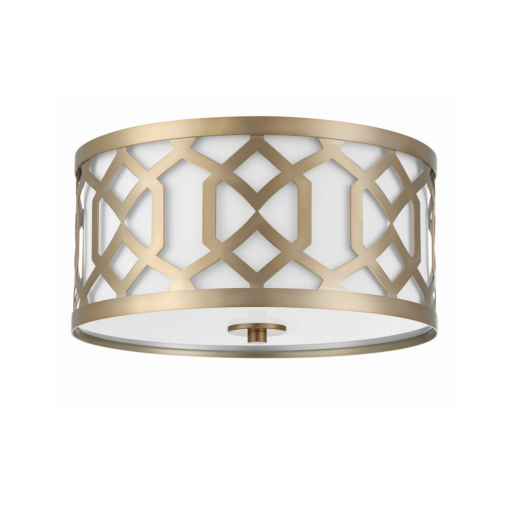 Crystorama Jennings 16.25'' Flush Mount in Aged Brass - Additional View