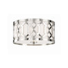 Crystorama Jennings 16.25'' Flush Mount in Polished Nickel - Front View