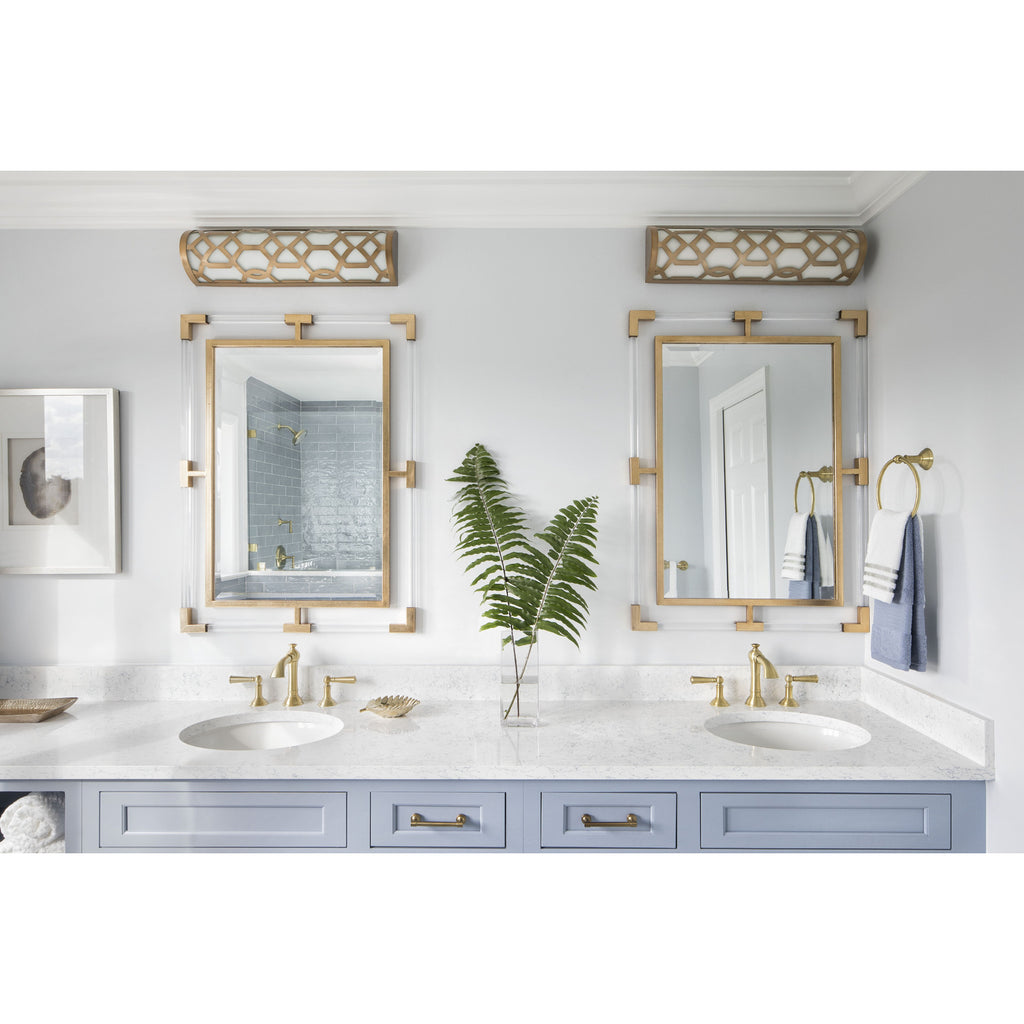 Crystorama Jennings 24'' Integrated LED Bathroom Vanity in Aged Brass - Lifestyle View