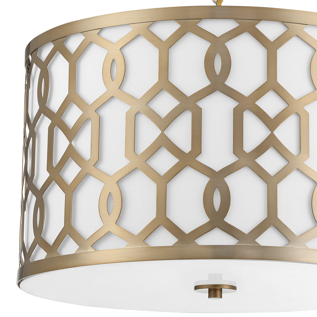 Crystorama Jennings 24.25'' Pendant in Aged Brass - Additional View