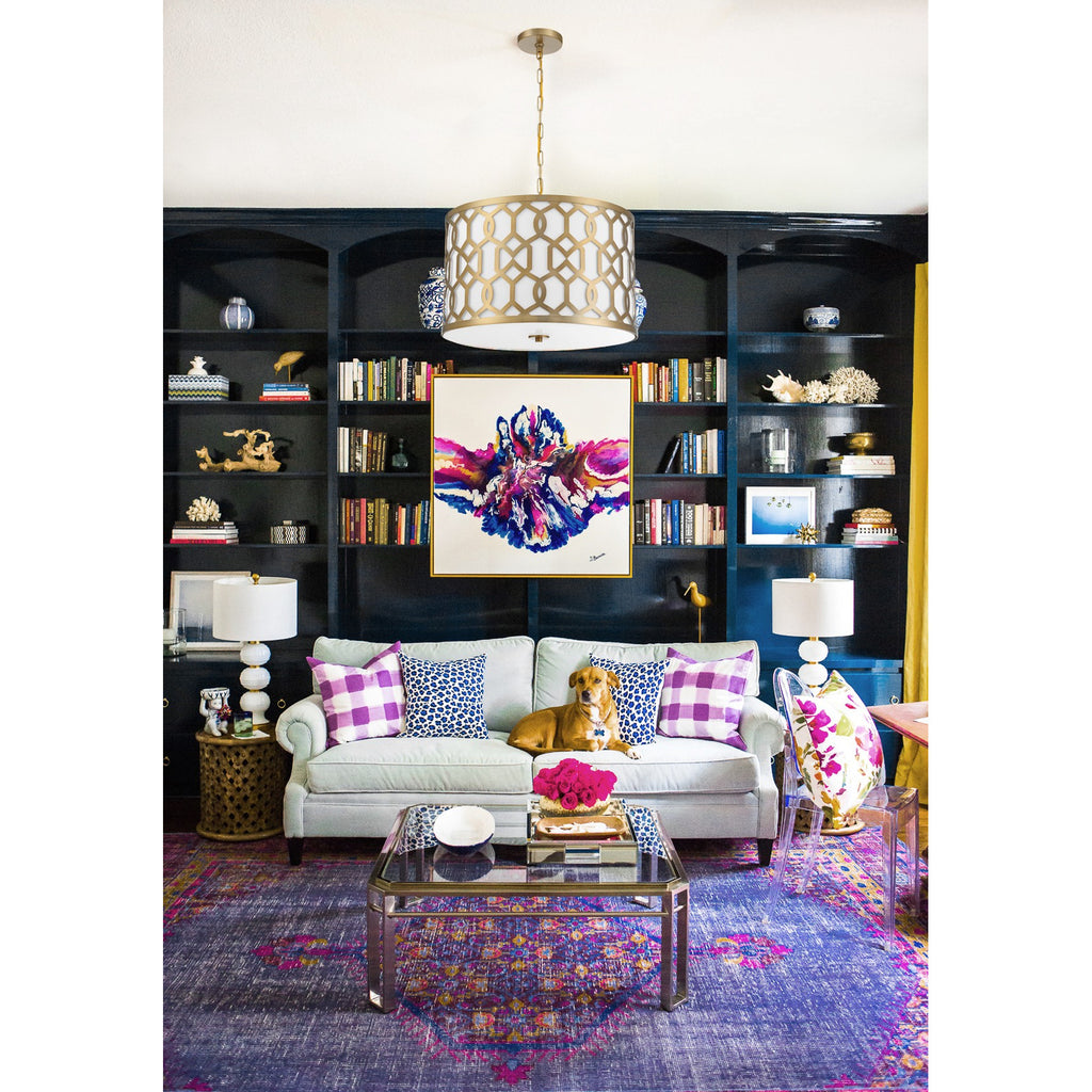 Crystorama Jennings 24.25'' Pendant in Aged Brass - Lifestyle View