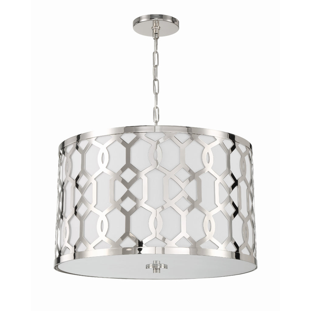 Crystorama Jennings 24.25'' Pendant in Polished Nickel - Additional View