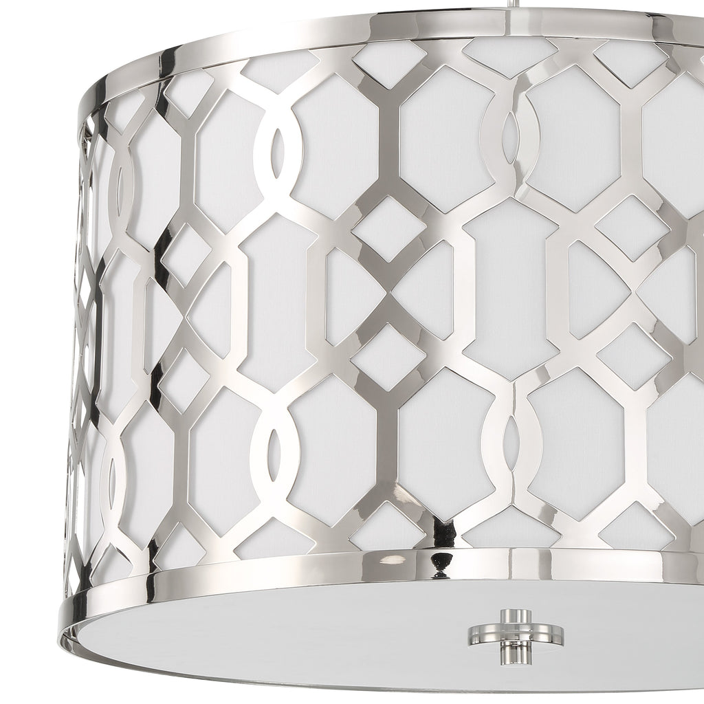 Crystorama Jennings 24.25'' Pendant in Polished Nickel - Additional View