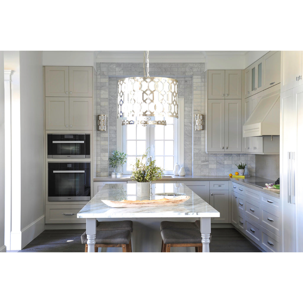 Crystorama Jennings 24.25'' Pendant in Polished Nickel - Lifestyle View