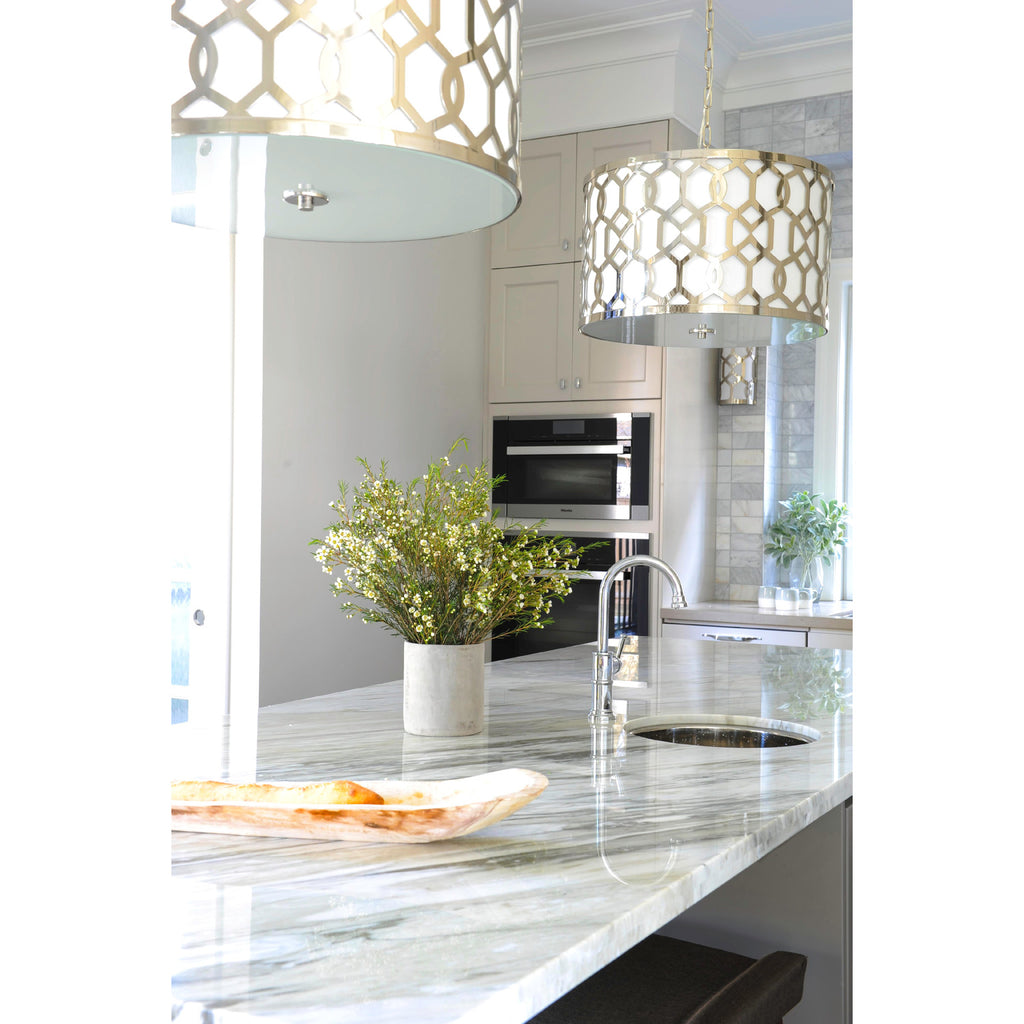 Crystorama Jennings 24.25'' Pendant in Polished Nickel - Lifestyle View