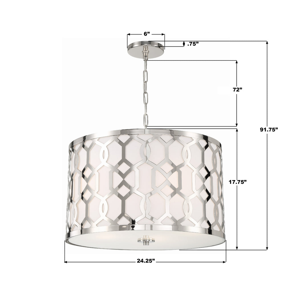 2266-PN Jennings 24.25'' Pendant | Dimensions Image