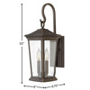 2364MB-LL Bromley 2 Light Transitional Outdoor Wall Mount | Alternate Image