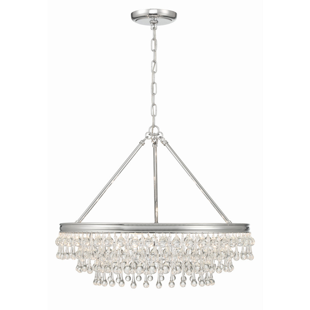 Crystorama Calypso 25'' Chandelier in Polished Chrome - Additional View
