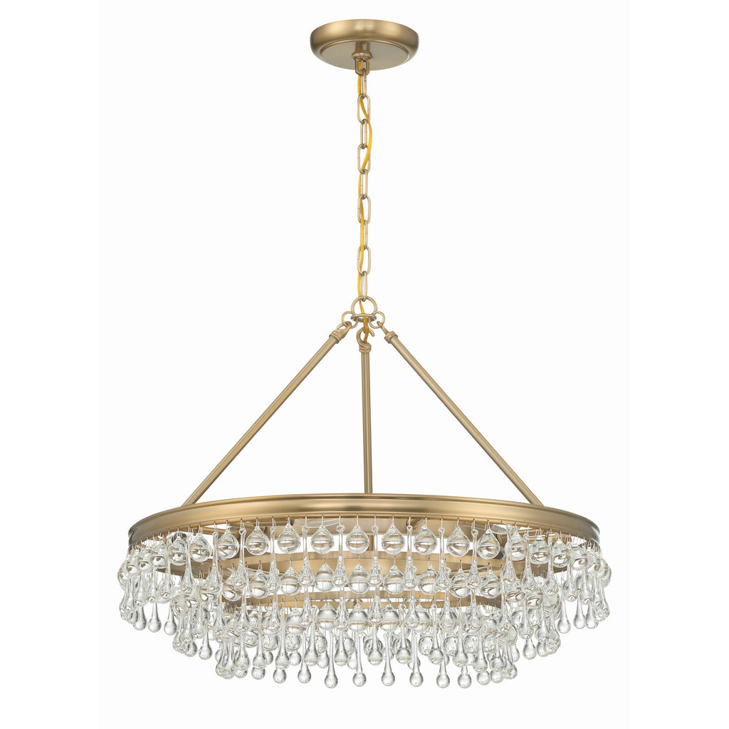 Crystorama Calypso 25'' Chandelier in Vibrant Gold - Additional View