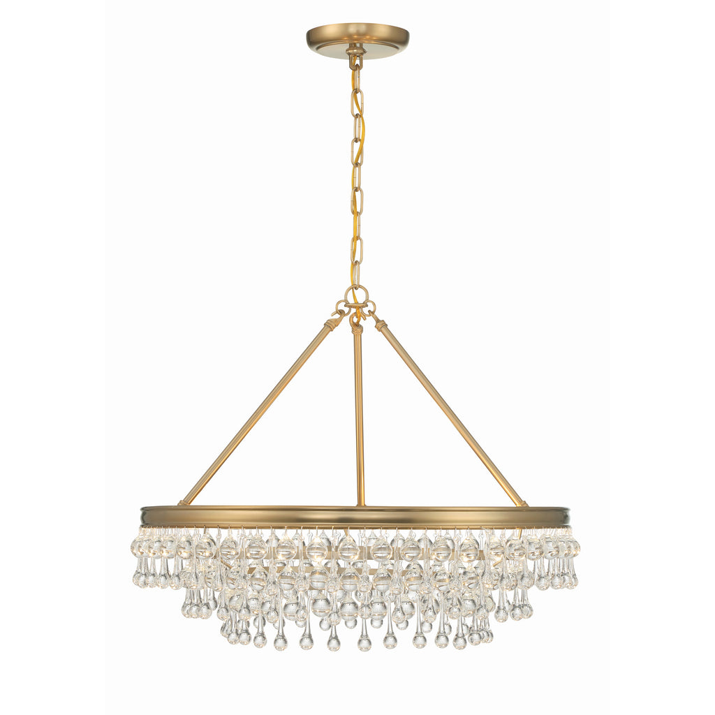 Crystorama Calypso 25'' Chandelier in Vibrant Gold - Additional View