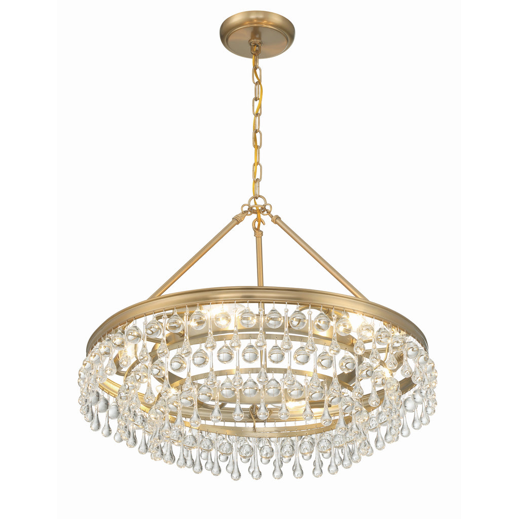 Crystorama Calypso 25'' Chandelier in Vibrant Gold - Additional View