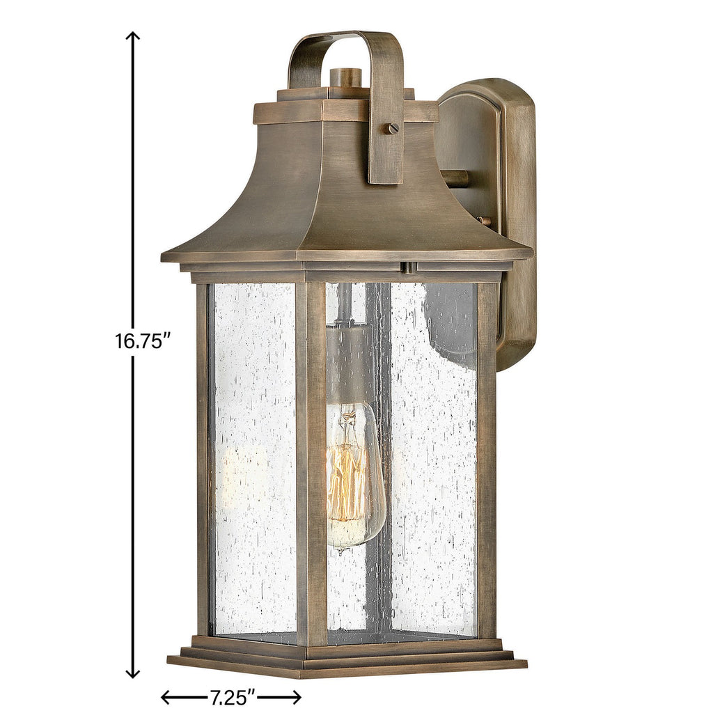 2394BU Grant 1 Light Rustic Outdoor Wall Mount | Alternate Image