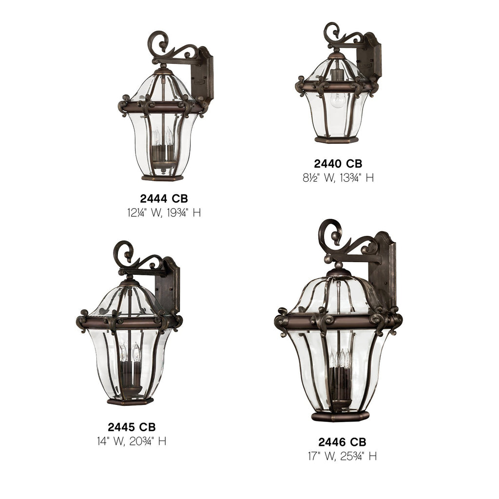 2440CB San Clemente 1 Light Traditional Outdoor Wall Mount | Alternate Image