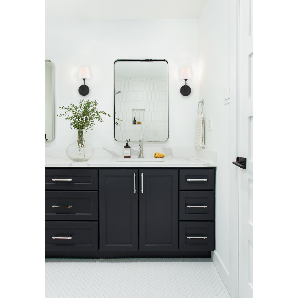 Crystorama Sylvan 6'' Sconce in Black Forged - Lifestyle View