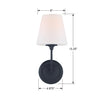 2441-OP-BF Sylvan 1 Light Sconce | Dimensions Image