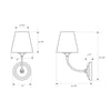Crystorama Sylvan 6'' Sconce - Product Dimensions