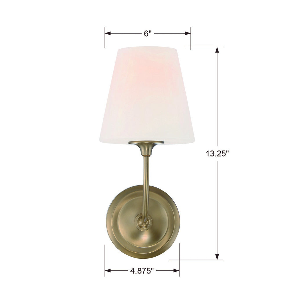 2441-OP-VG Sylvan 1 Light Sconce | Dimensions Image