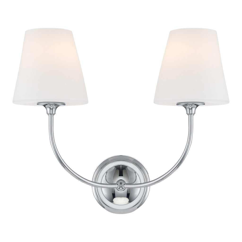 2442-OP-CH Libby Langdon Sylvan 2 Light Sconce | Main Image