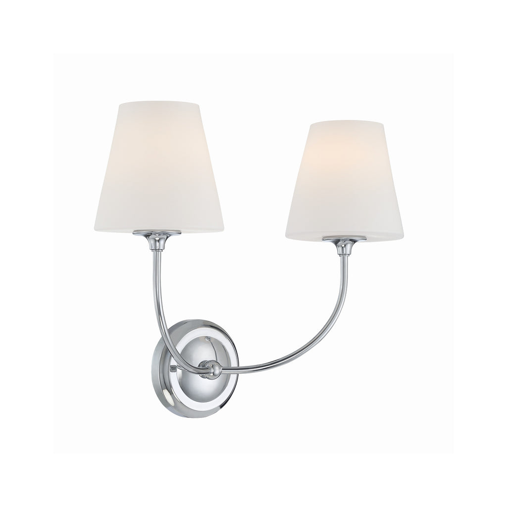 Crystorama Sylvan 17'' Sconce in Polished Chrome - Additional View