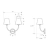 Crystorama Sylvan 17'' Sconce - Product Dimensions