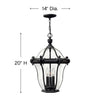 2442CB San Clemente 3 Light Traditional Outdoor Chandelier | Alternate Image