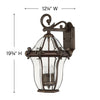 2444CB San Clemente 3 Light Traditional Outdoor Wall Mount | Alternate Image