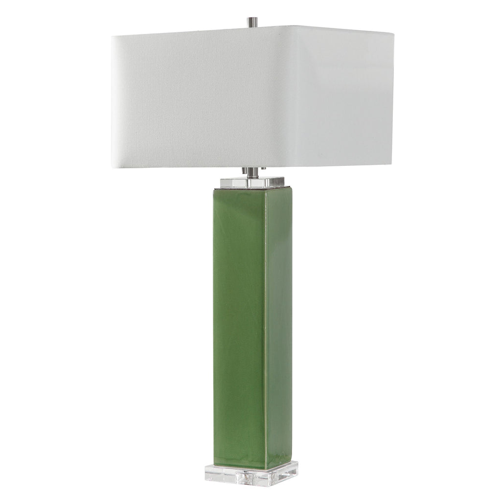 Tropical Green Table Lamp - Luxury Lighting- Alternate Image