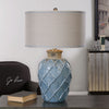 Ceramic Pale Blue Table Lamp | Artisan Crafted - Alternate Image