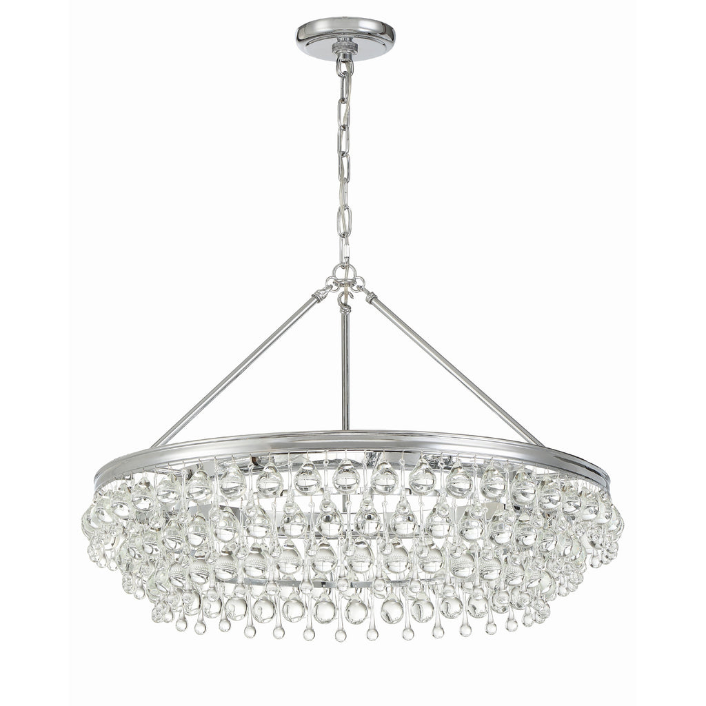 Crystorama Calypso 30'' Chandelier in Polished Chrome - Additional View