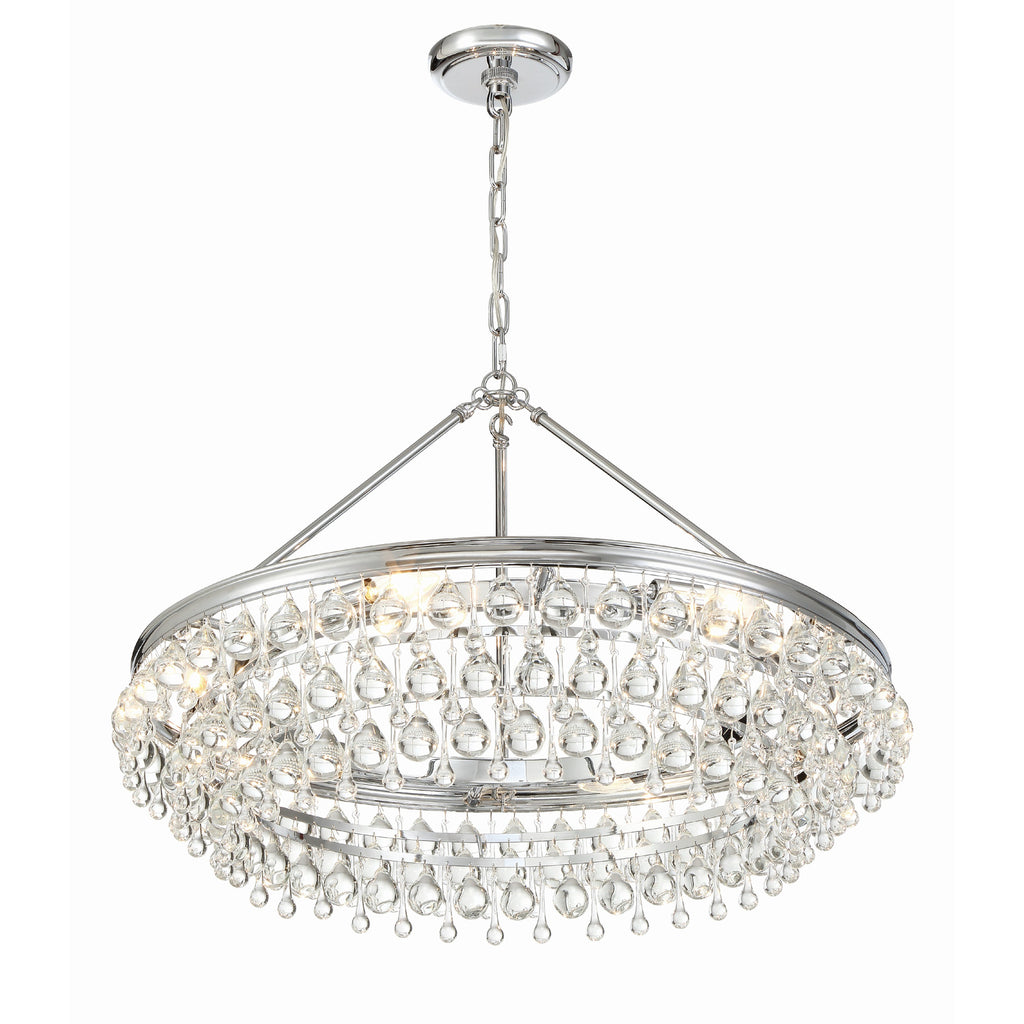 Crystorama Calypso 30'' Chandelier in Polished Chrome - Additional View