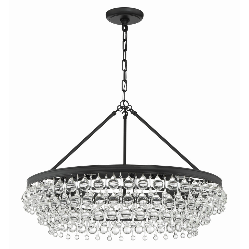Crystorama Calypso 30'' Chandelier in Matte Black - Additional View