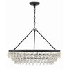 Crystorama Calypso 30'' Chandelier in Matte Black - Additional View