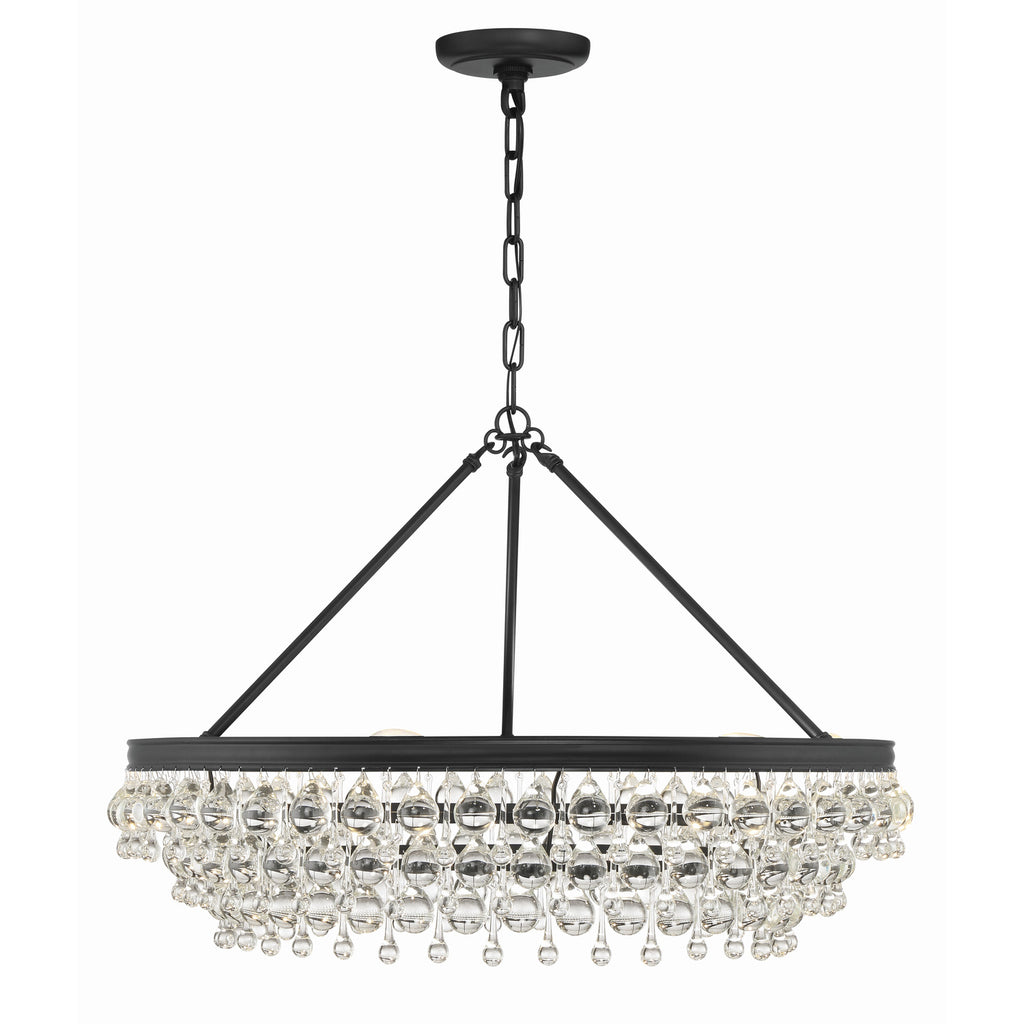 Crystorama Calypso 30'' Chandelier in Matte Black - Additional View