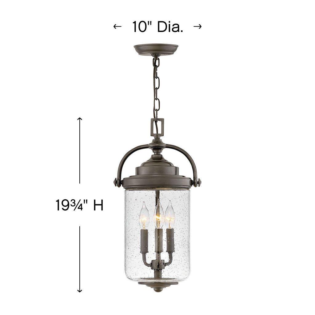 2752OZ Willoughby 3 Light Industrial Outdoor Chandelier | Alternate Image