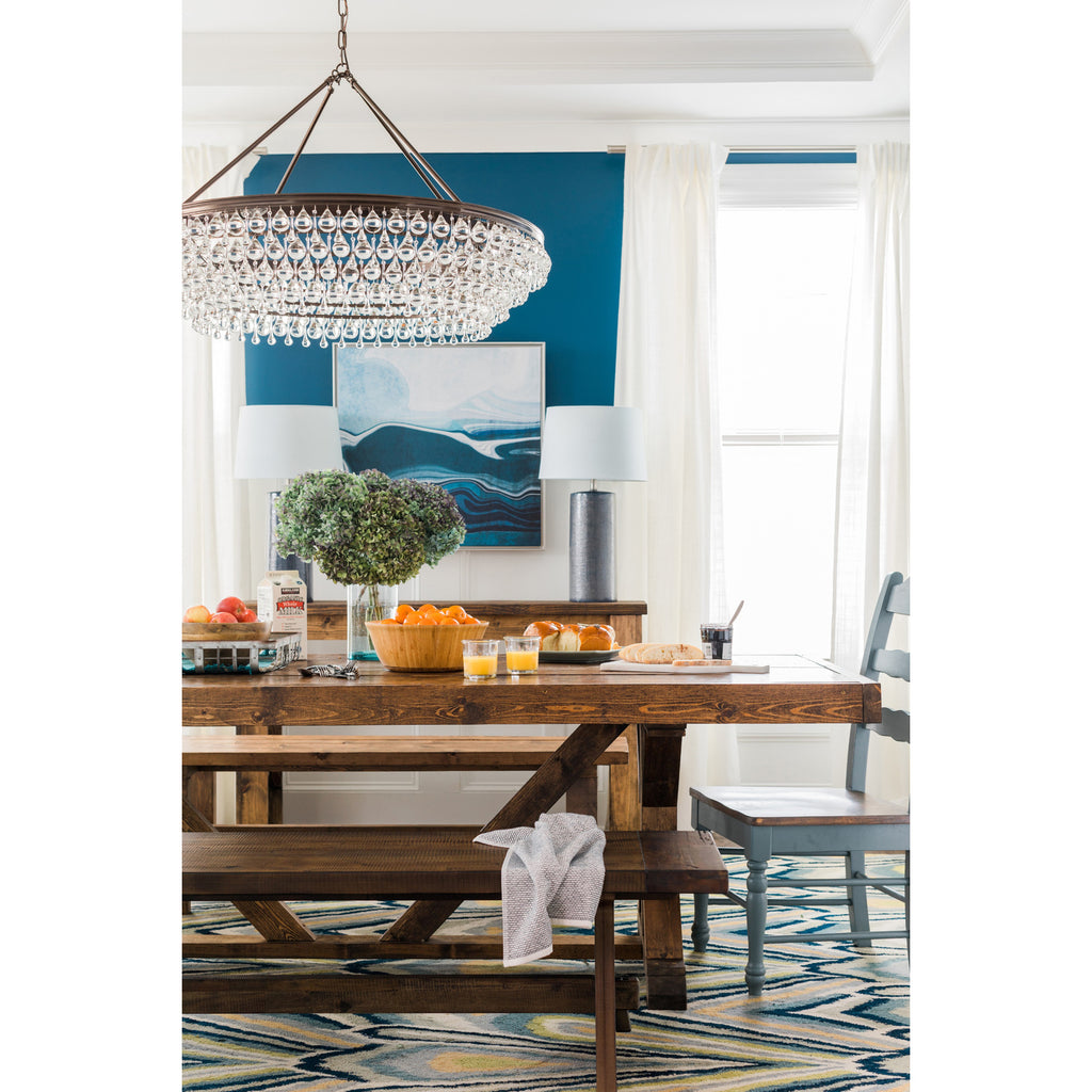 Crystorama Calypso 40'' Chandelier in Vibrant Bronze - Lifestyle View