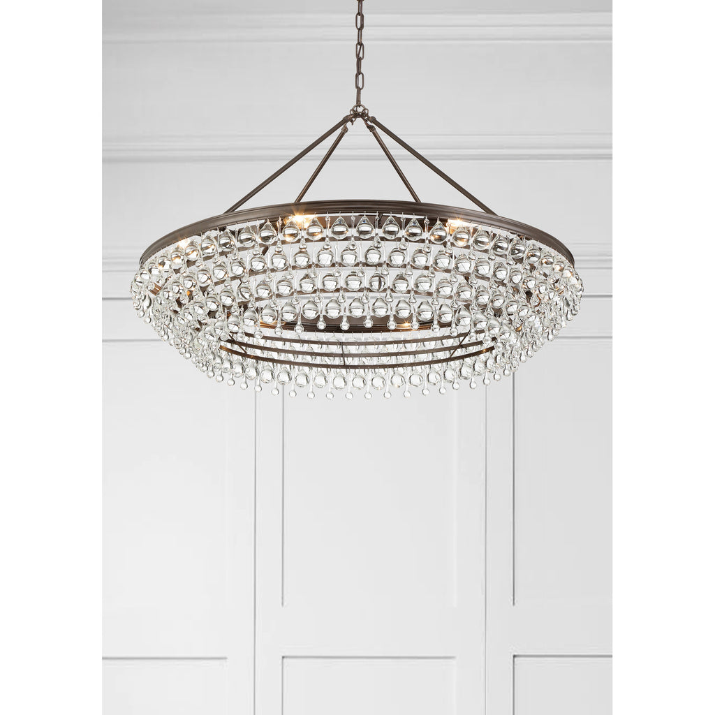 Crystorama Calypso 40'' Chandelier in Vibrant Bronze - Lifestyle View