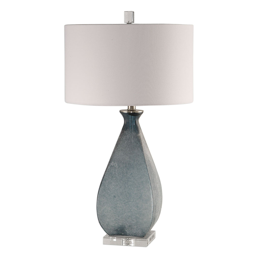 Ocean Blue Glass Lamp | Luxe Lighting- Alternate Image