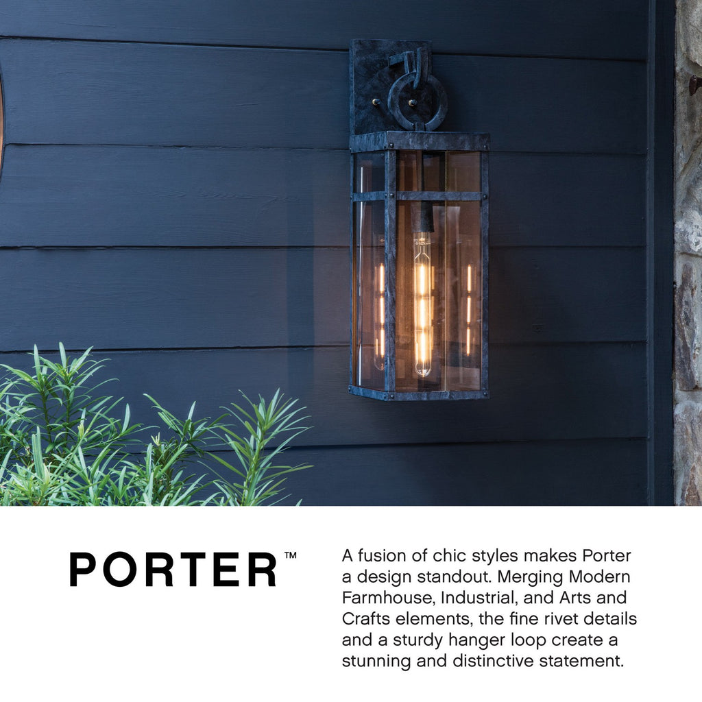 2805DZ-LL Porter 1 Light Industrial Outdoor Wall Mount | Alternate Image