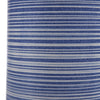 White and Indigo Striped Ceramic Table Lamp- Alternate Image